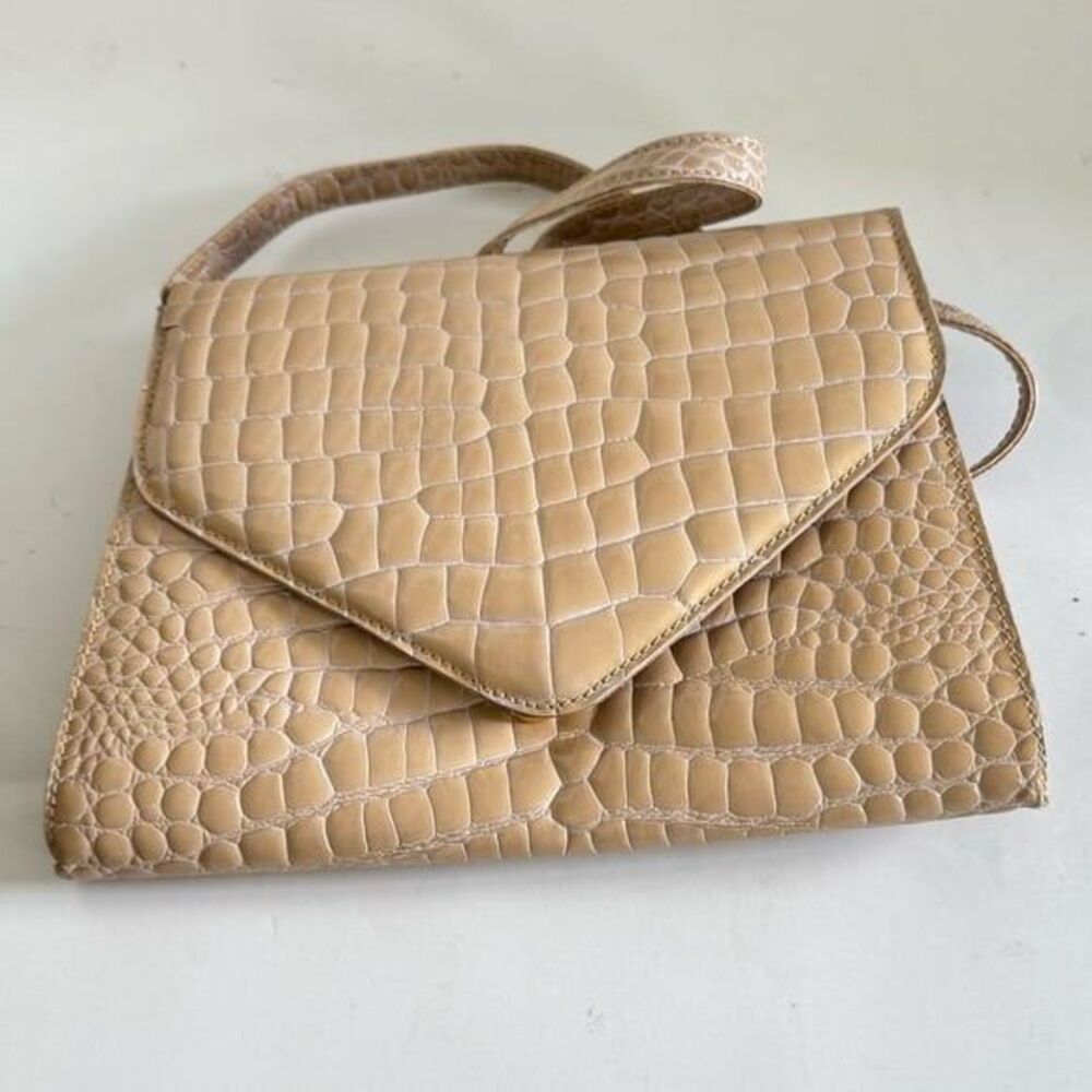 Crocodile skin genuine leather clutch bag,vintage bag perfect bag company - Picture 5 of 12